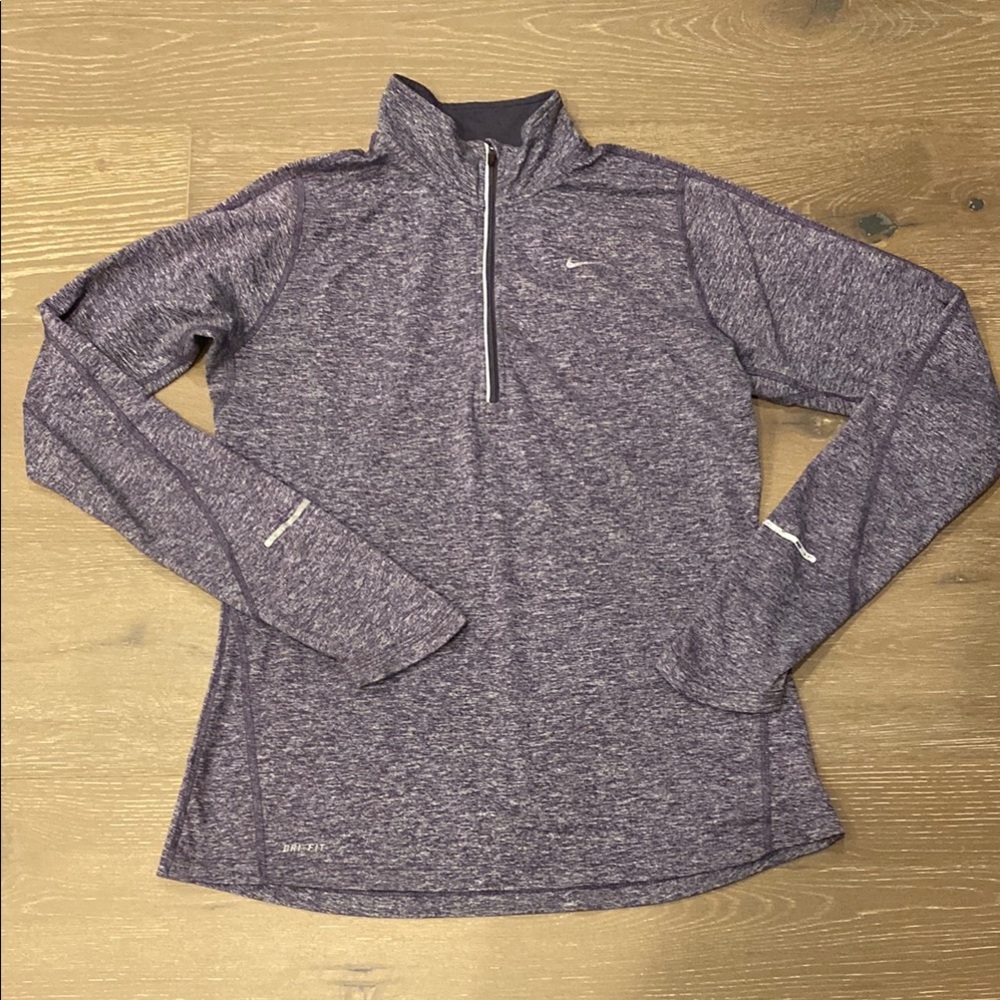 Nike Purple Fitted Long Sleeve Tee